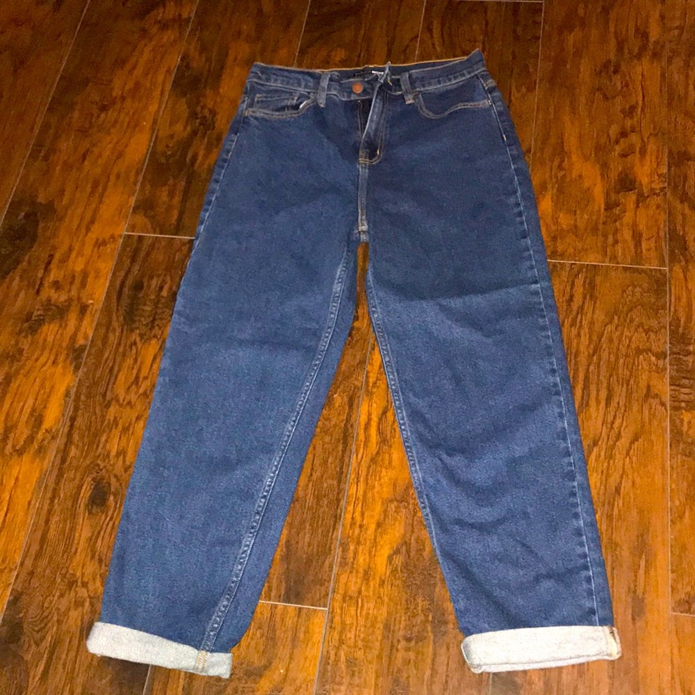 Cuffed Blue Jeans